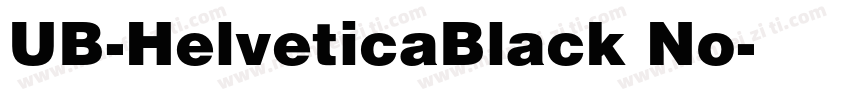 UB-HelveticaBlack No字体转换